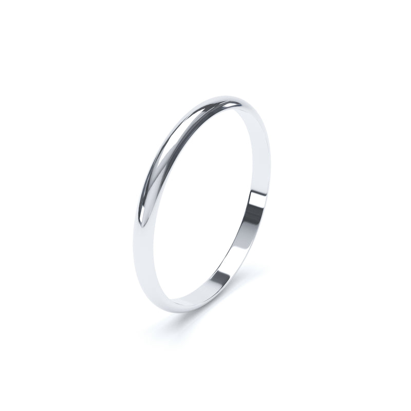 Mens D Shape Wedding Ring