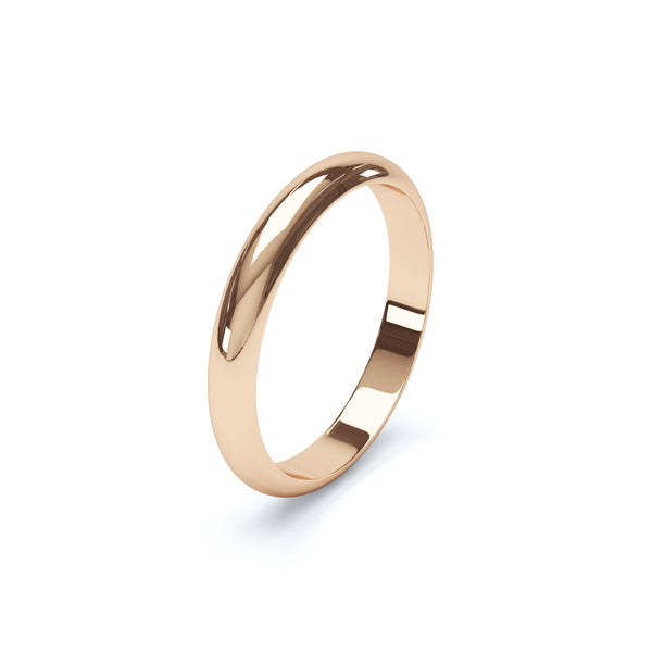 18ct rose gold ring 4mm medium band