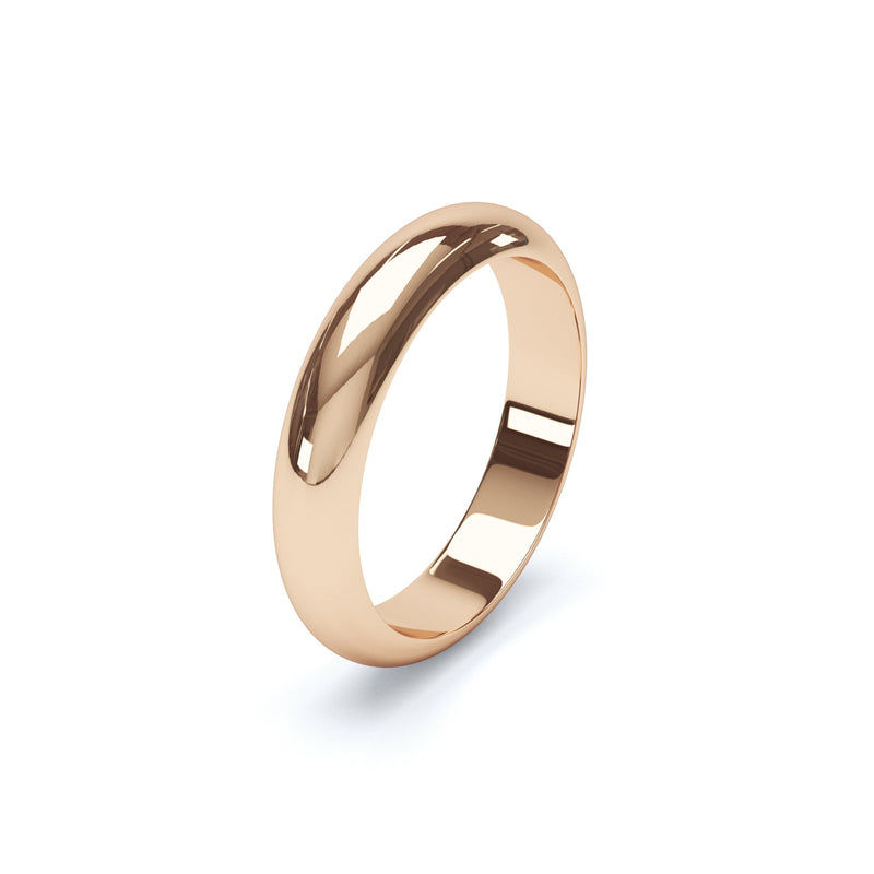 Mens D Shape Wedding Ring