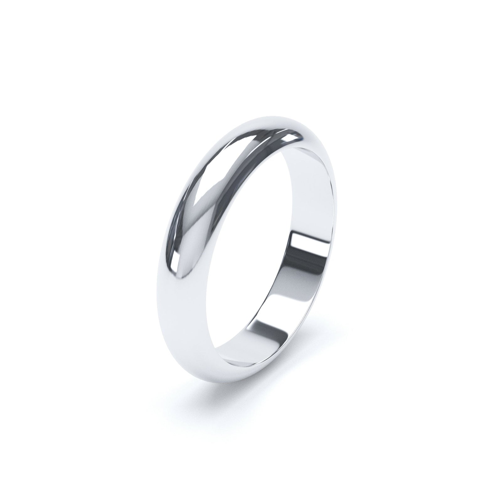 Mens D Shape Wedding Ring