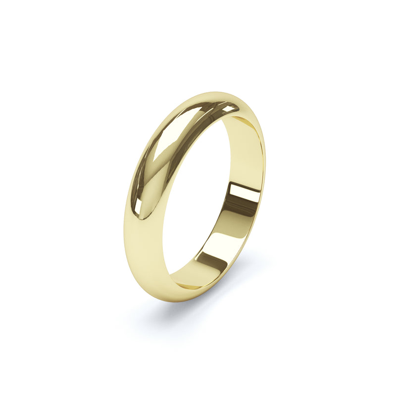 yellow gold ring 18ct 4mm light band