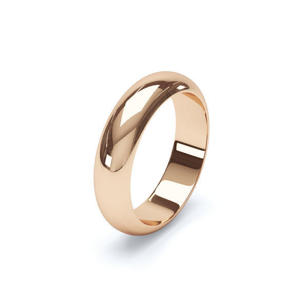 18ct rose gold ring 4mm medium band