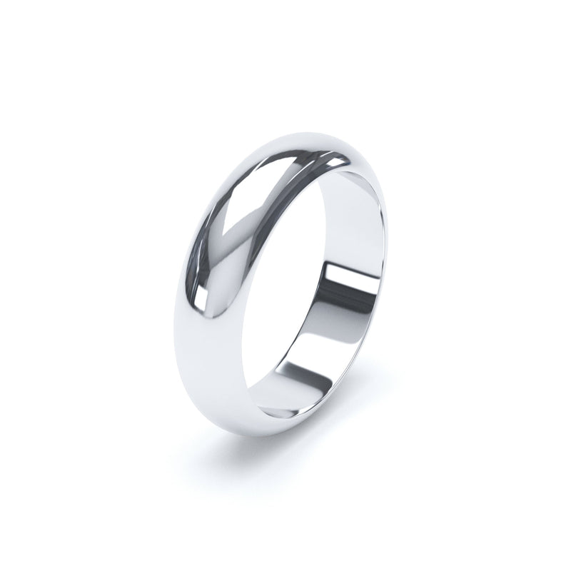 Mens D Shape Wedding Ring
