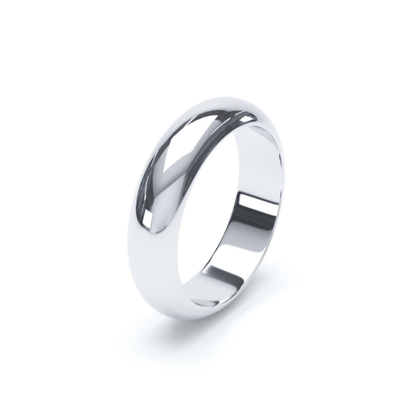 Mens D Shape Wedding Ring