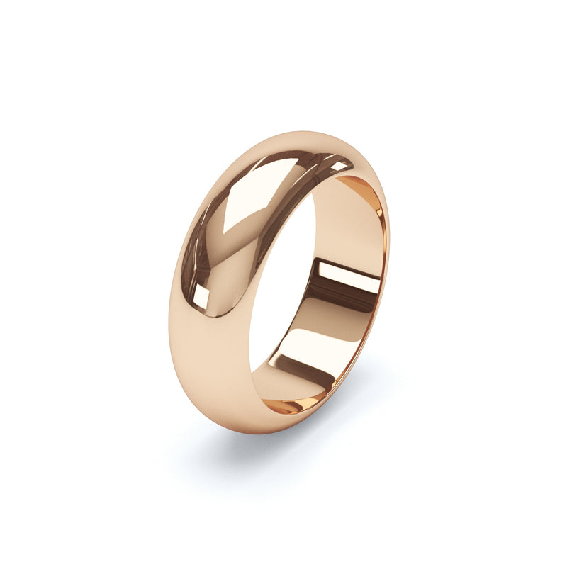 Mens D Shape Wedding Ring