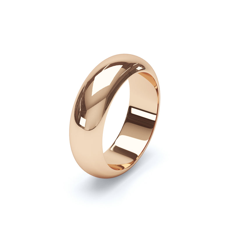 Mens D Shape Wedding Ring