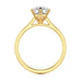 Diamond Engagement Ring- Gold - Round Six Claw Tapered Shank