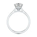 Diamond Engagement Ring- White Gold Brilliant cut -Round Six Claw Tapered Shank