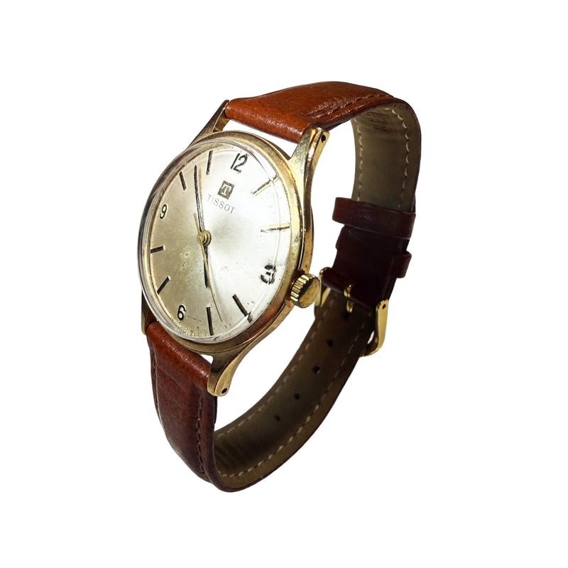 9K Yellow Gold Vintage Tissot Mechanical Dress Watch