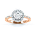 18ct Gold  Halo Diamond Engagement Ring - Round Shape