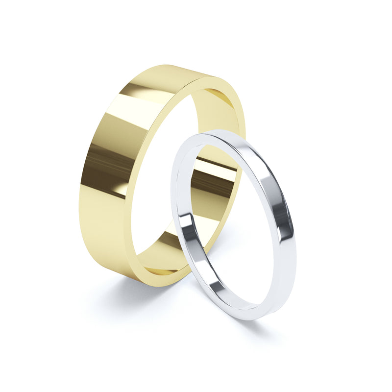Mens Flat Wedding Ring