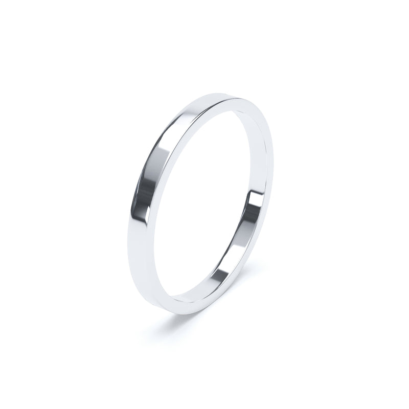 Mens Flat Wedding Ring