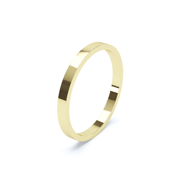 Mens Flat Wedding Ring