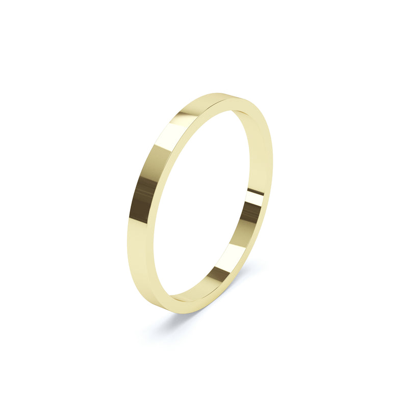 Mens Flat Wedding Ring