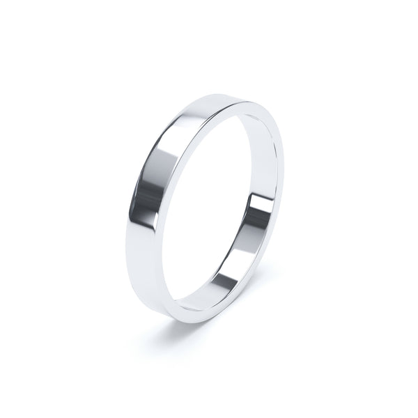 Mens Flat Wedding Ring
