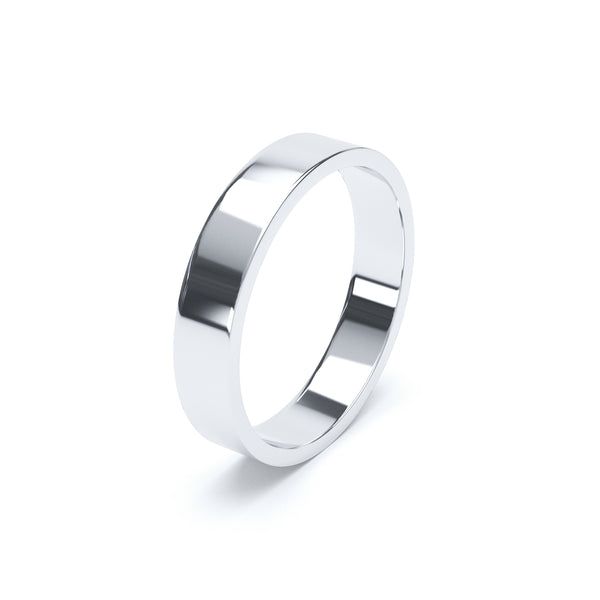 Mens Flat Wedding Ring