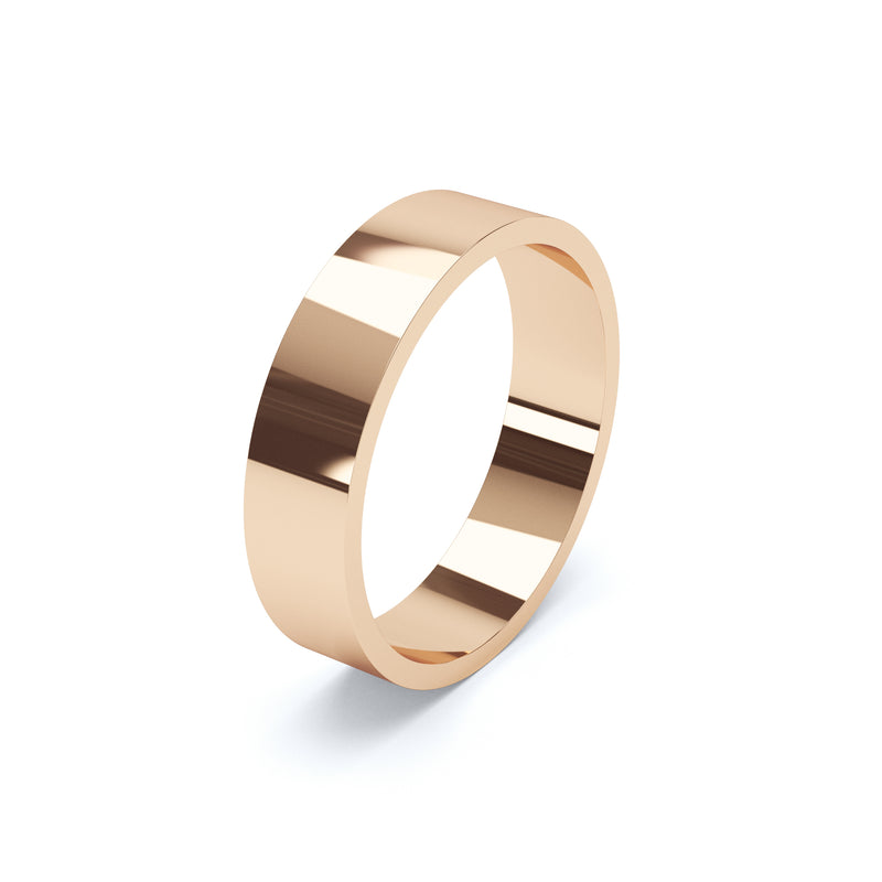 Mens Flat Wedding Ring