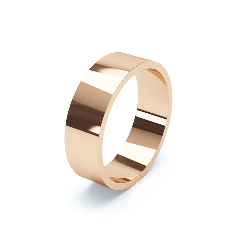 Mens Flat Wedding Ring