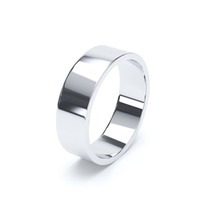 Mens Flat Wedding Ring