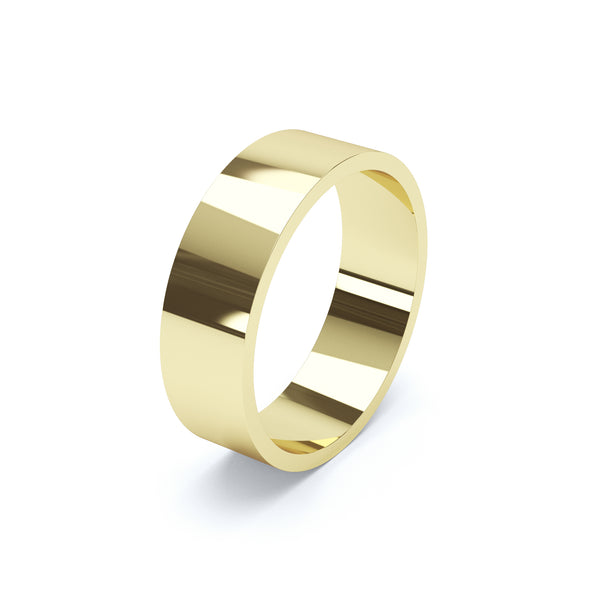 Mens Flat Wedding Ring