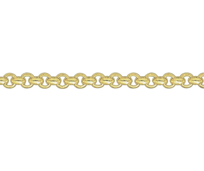 9ct Yellow Gold Round Belcher Chain (4.5mm)