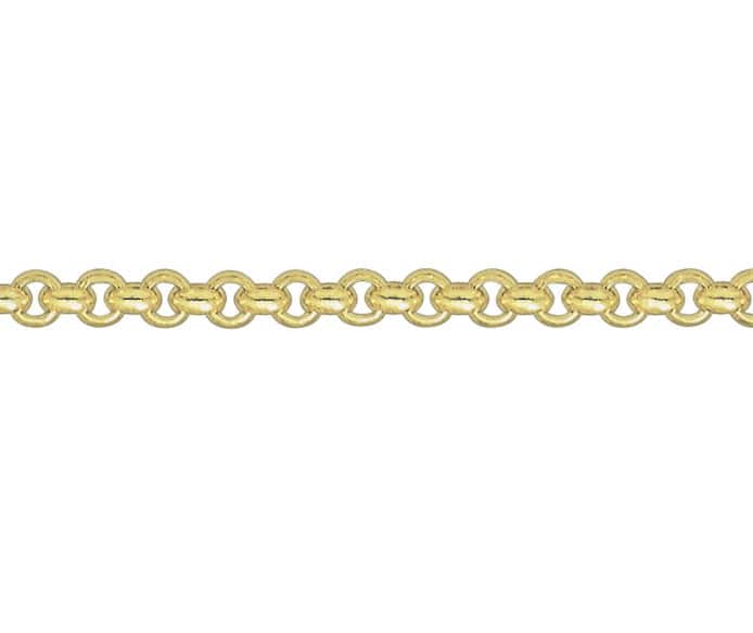 9ct Yellow Gold Round Belcher Chain (2.8mm)