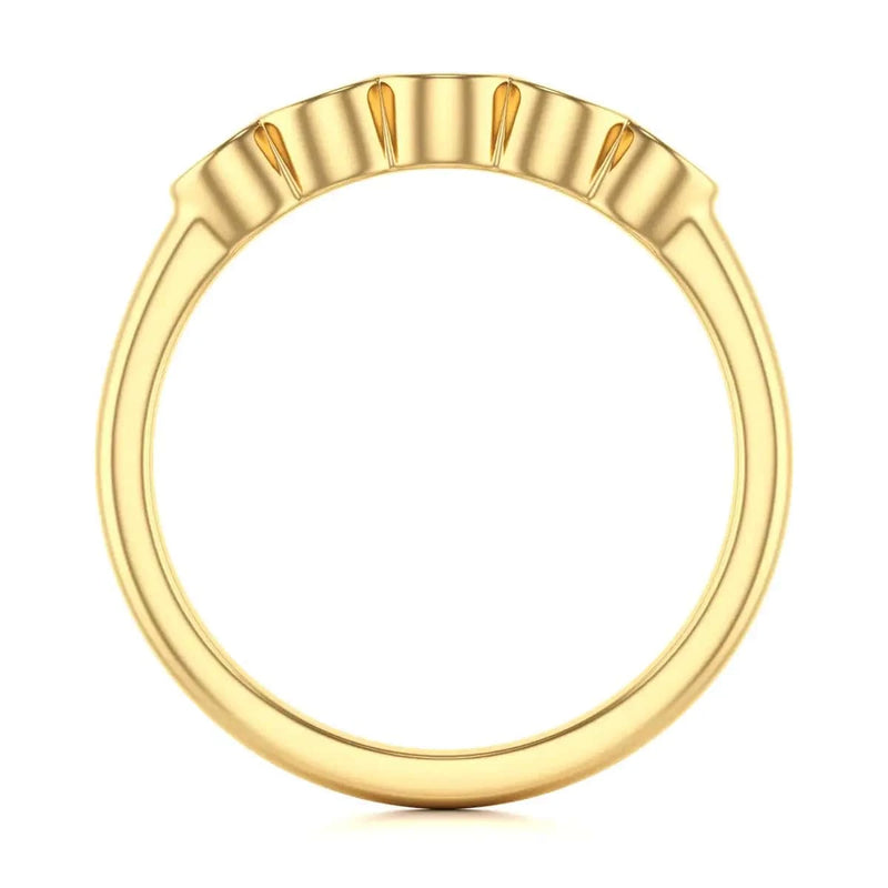  Gold Diamond Round Emerald  Eternity Engagement Ring 