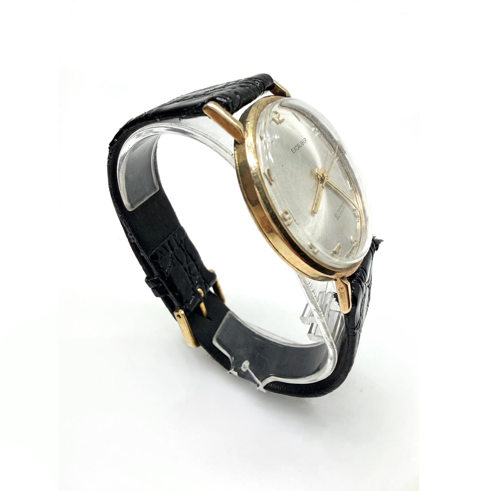 Vintage 9K Yellow Gold Excalibur 21 Jewels Incabloc Watch