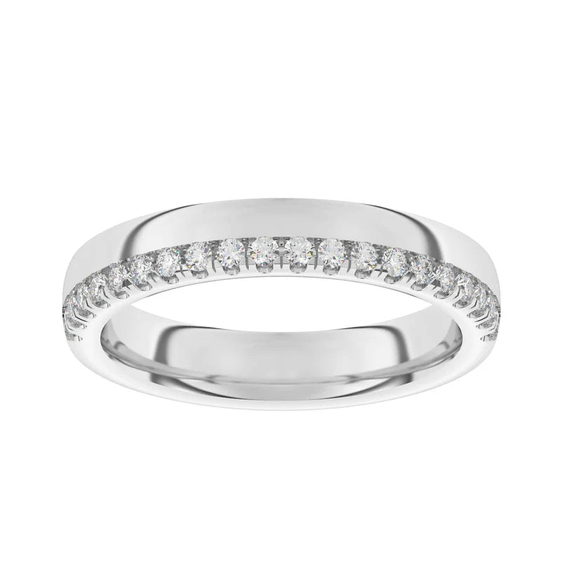 Solitaire Lab Grown diamond Engagement Ring with Graduated Shoulders 18ct Gold &amp; platinum