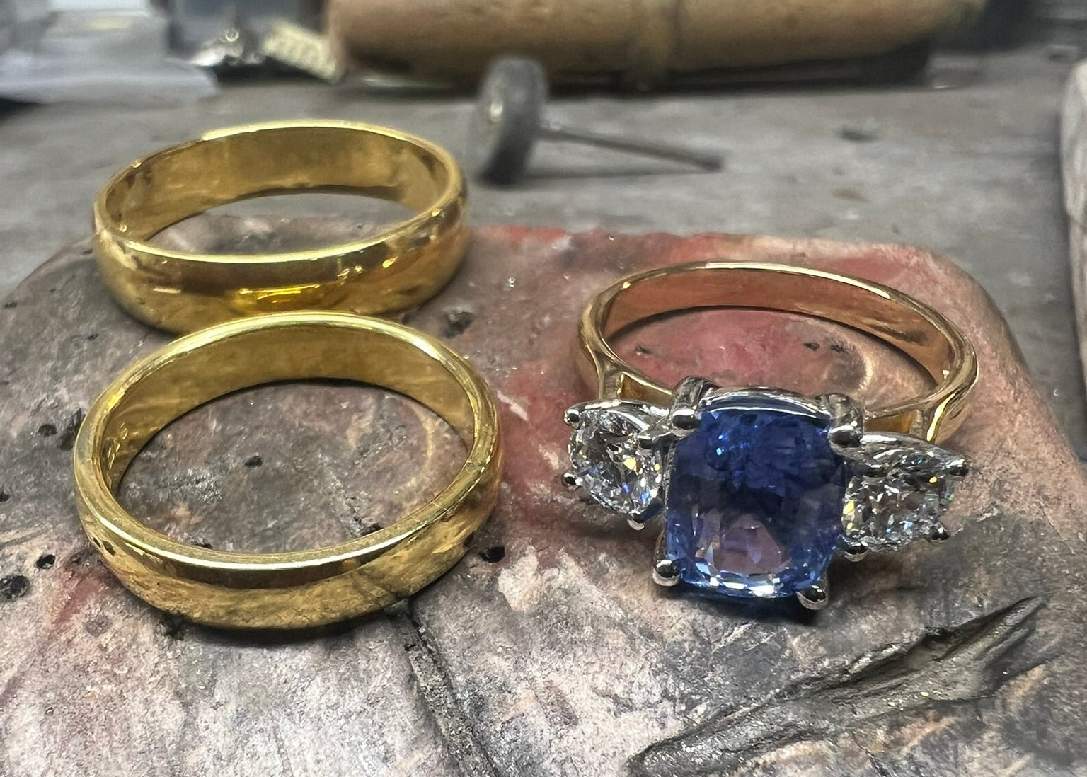 Blue Diamond engagement ring