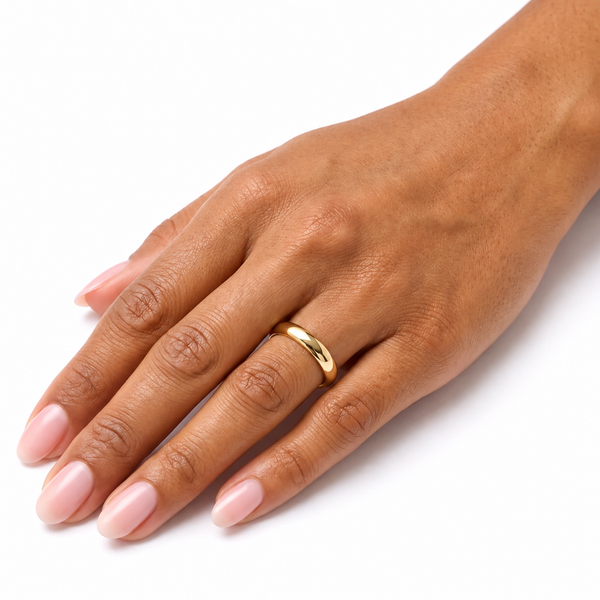 18ct rose gold ring 4mm medium band