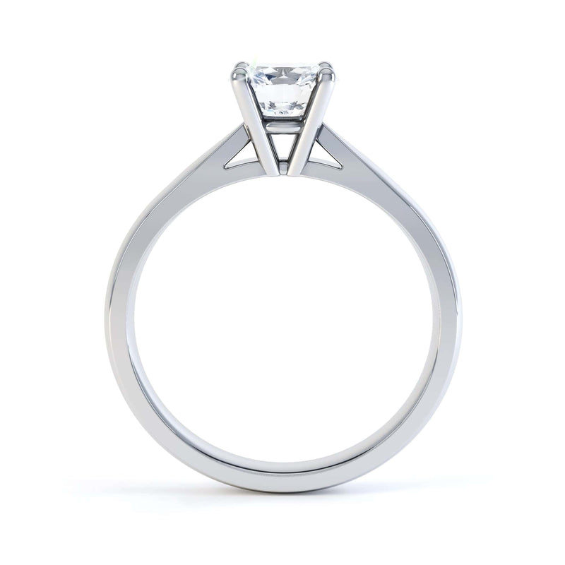 Round Brilliant Cut Centre Stone, 4 claw, Tapered Shoulders, Diamond Engagement Ring