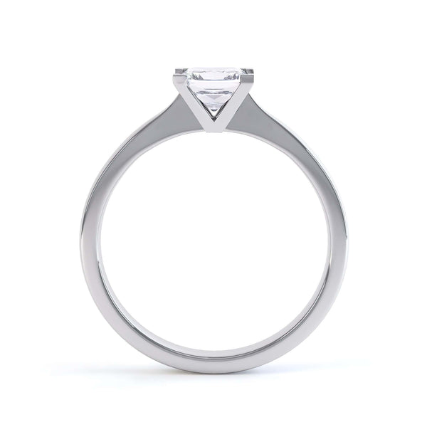 Princess Cut Centre Stone, 4 V claw, Diamond Engagement Ring