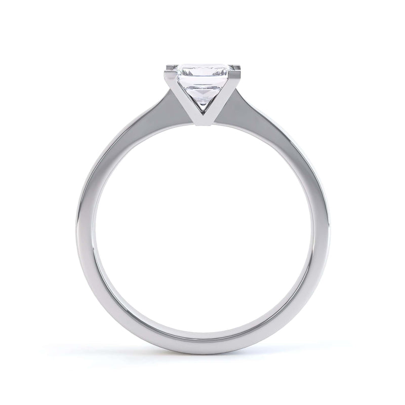 Princess Cut Centre Stone, 4 V claw, Diamond Engagement Ring