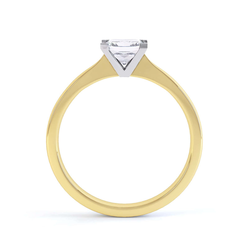 Princess Cut Centre Stone, 4 V claw, Diamond Engagement Ring