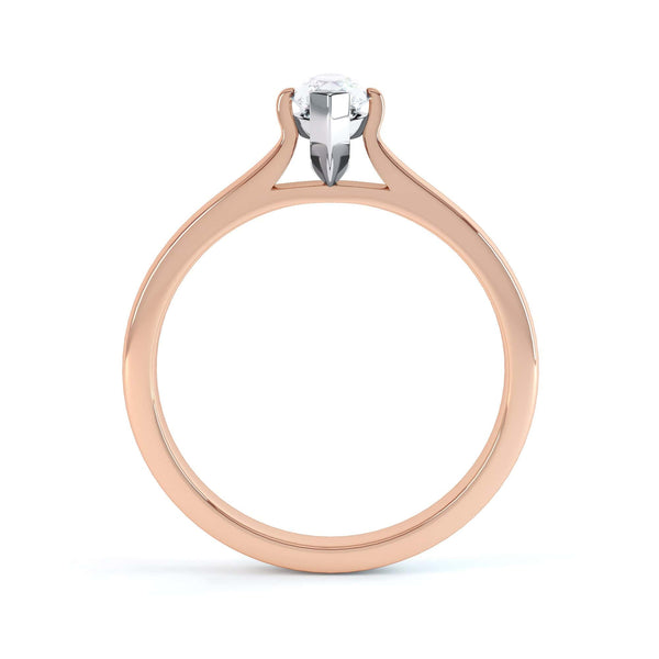 Marquise Cut Centre Stone, Two V claw, Diamond Engagement Ring with split shoulders