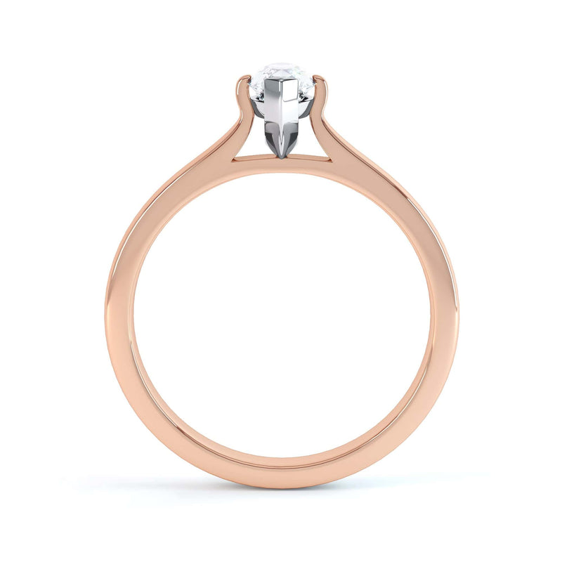 Marquise Cut Centre Stone, Two V claw, Diamond Engagement Ring with split shoulders