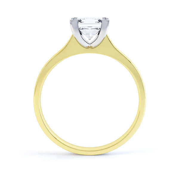 Princess Cut Centre Stone, 4 V claw, Diamond Engagement Ring