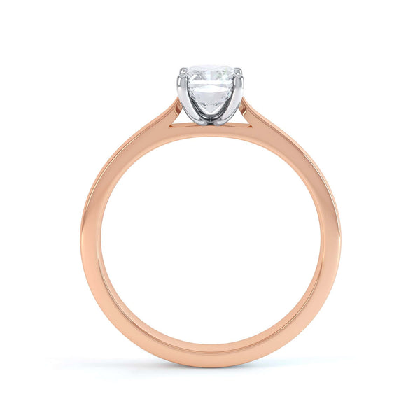 Cushion Cut Centre Stone, 4 claw, Diamond Engagement Ring with Tapered Shoulders