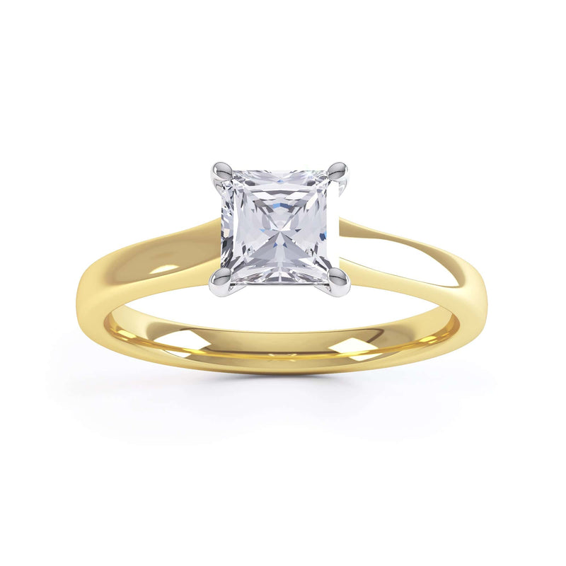 Princess Cut Centre Stone, 4 claw, Diamond Engagement Ring