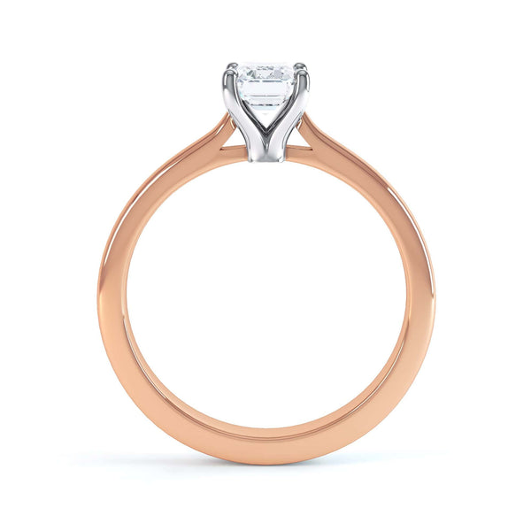 Emerald Cut Diamond Solitaire Engagement Ring