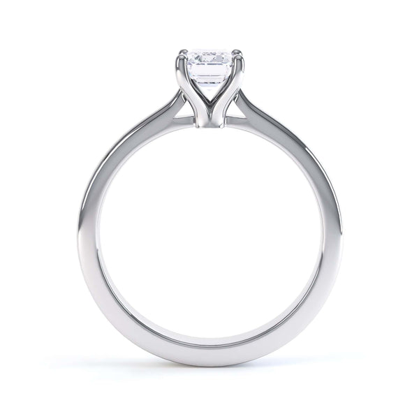 Emerald Cut Diamond Solitaire Engagement Ring