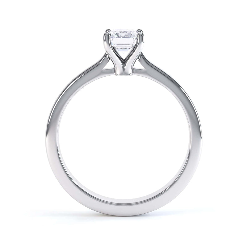 Emerald Cut Diamond Solitaire Engagement Ring