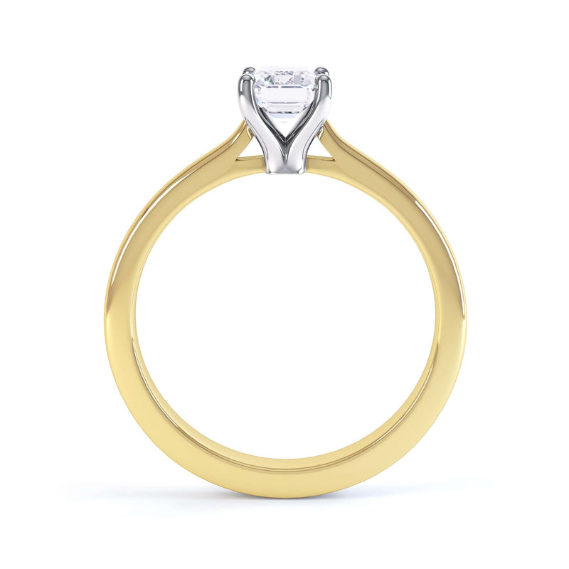 Emerald Cut Diamond Solitaire Engagement Ring