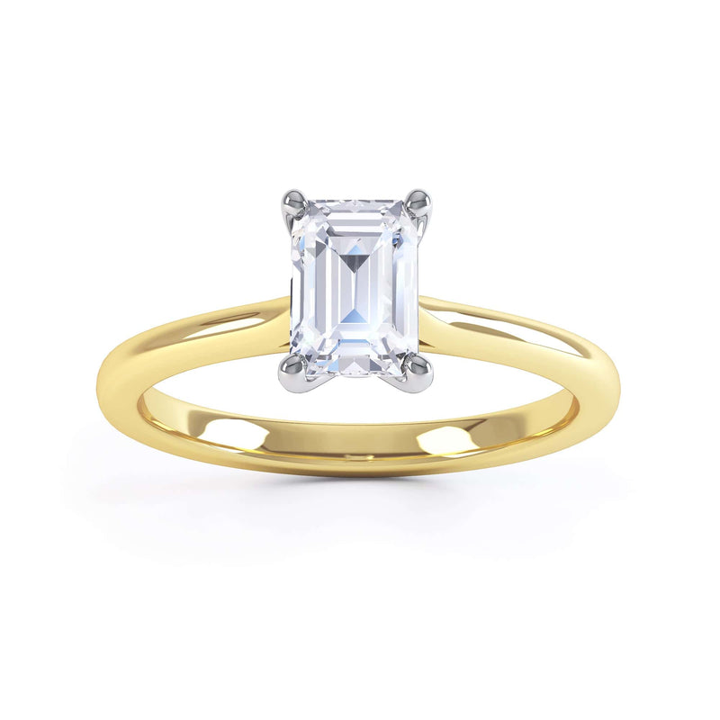 Emerald Cut Diamond Solitaire Engagement Ring
