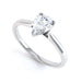 Diamond Solitaire Engagement Ring with Pear Shape Diamond and tapered point shoulders