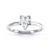Diamond Solitaire Engagement Ring with Pear Shape Diamond and tapered point shoulders