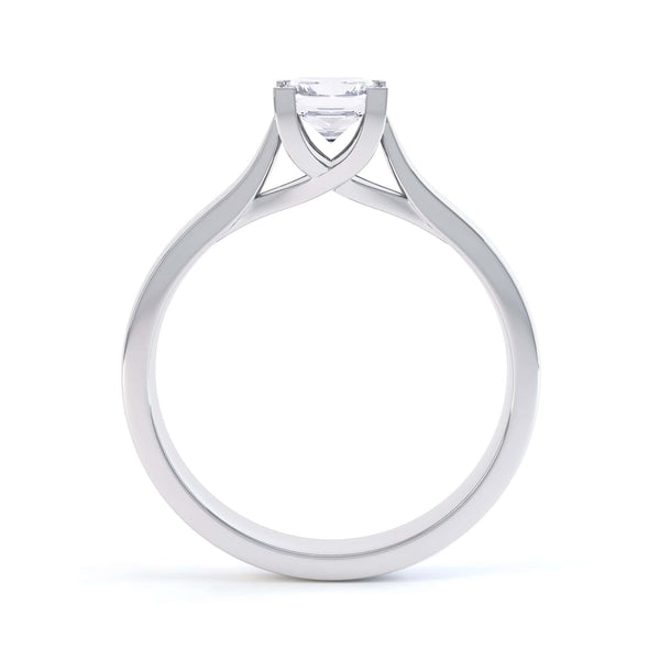 Princess Cut Centre Stone, 4 V claw, Diamond Engagement Ring