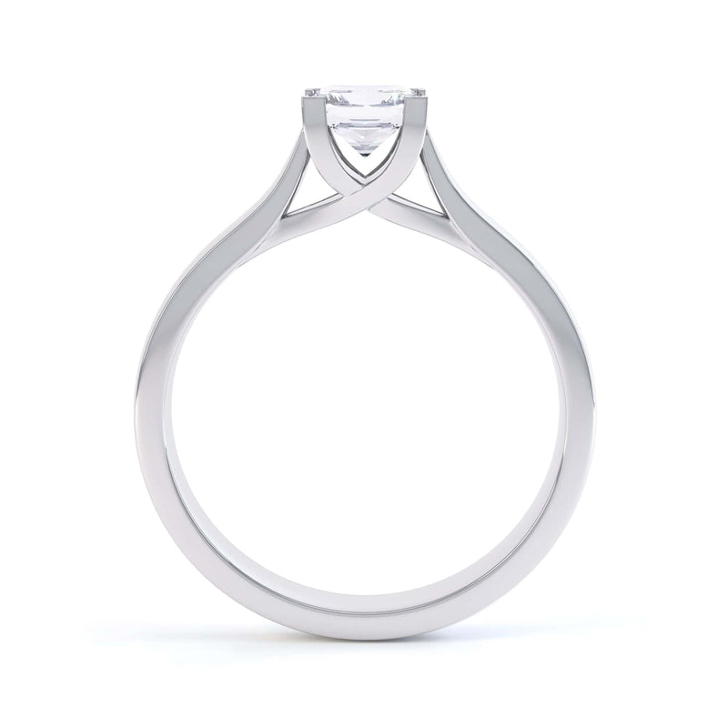 Princess Cut Centre Stone, 4 V claw, Diamond Engagement Ring