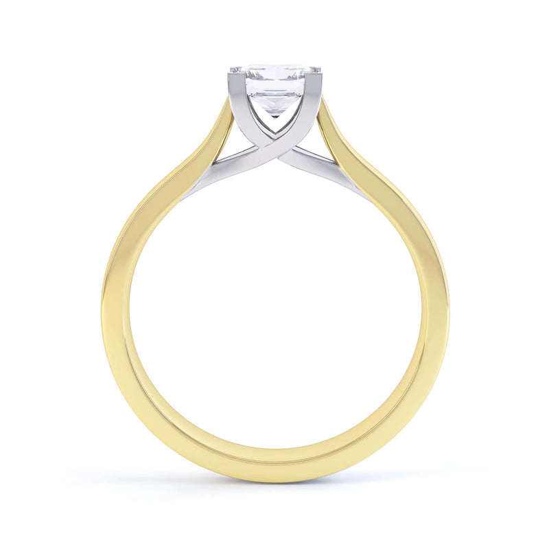 Princess Cut Centre Stone, 4 V claw, Diamond Engagement Ring